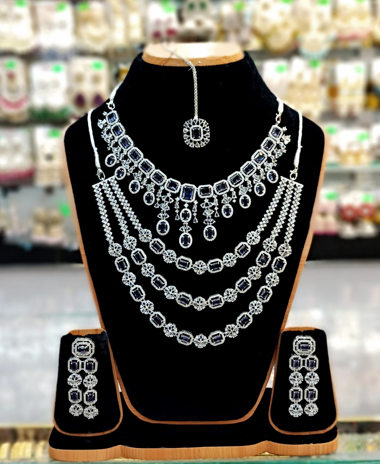 daimond cut bridal set